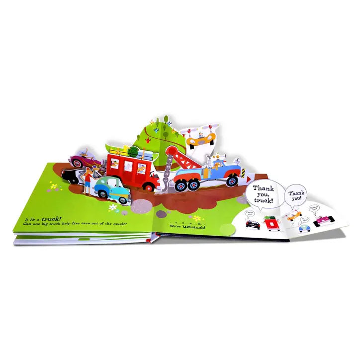 Five Cars Stuck And One Big Truck Kids Book