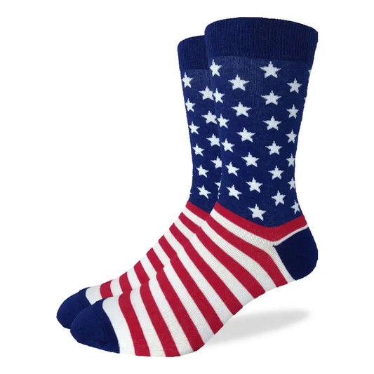 Big & Tall Men's Flag Socks