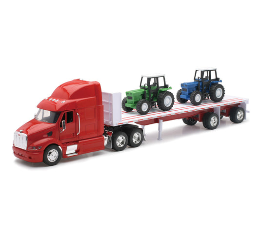 Peterbilt with Farm Tractors