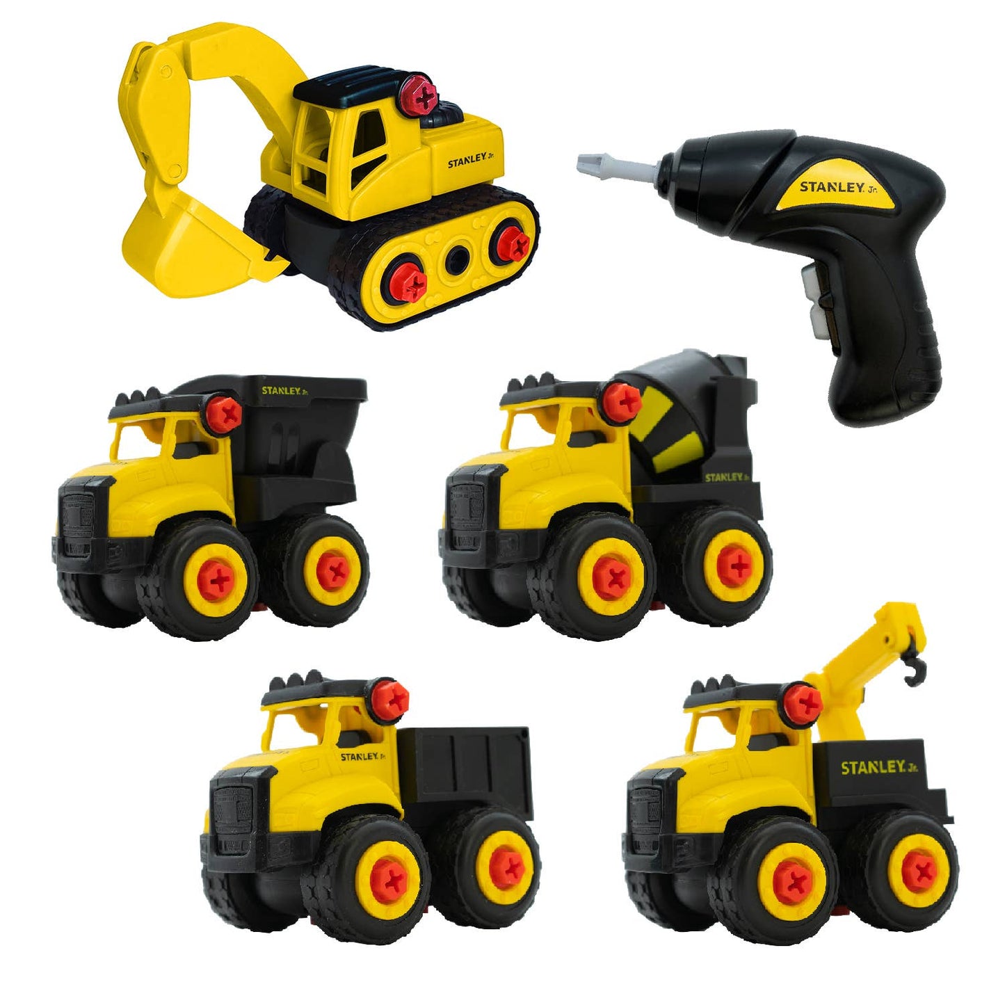 Red Toolbox Stanley Jr. Take Apart 5-Piece Set & Screwdriver