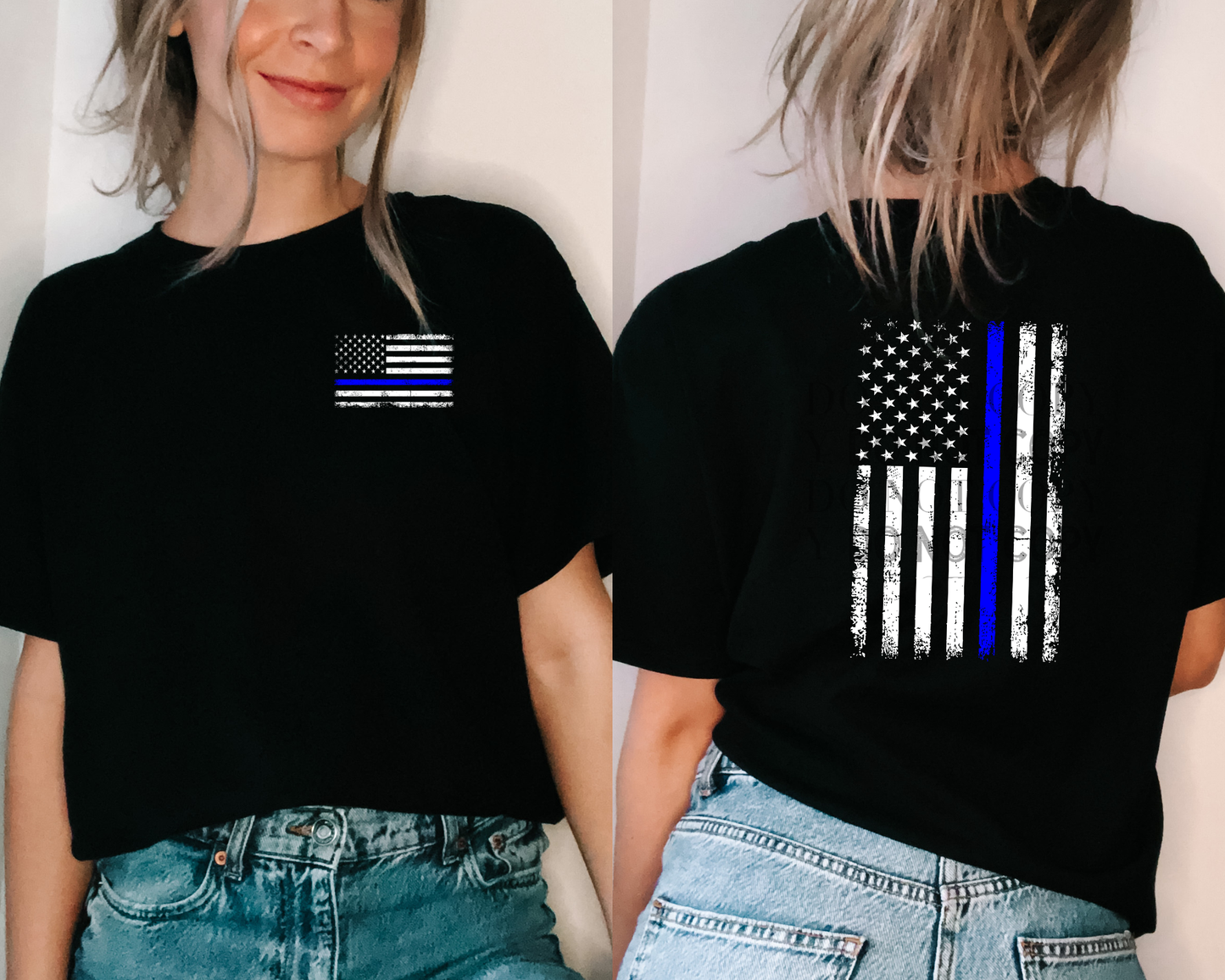 Police Blue Line Tee