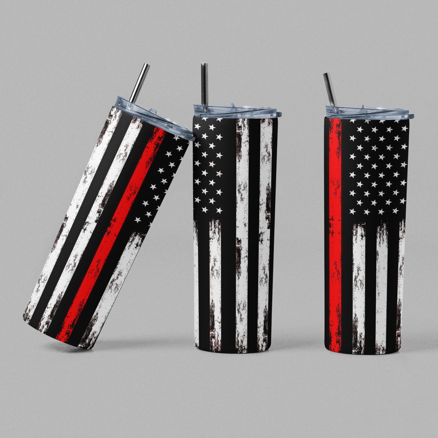 Red Line Firefighter Tumbler