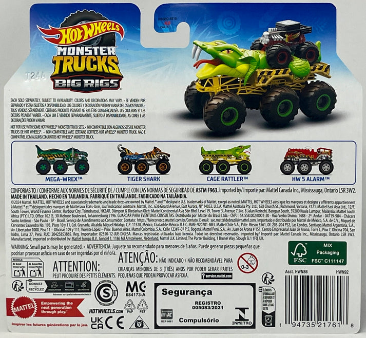 Mattel Hot Wheels Monster Trucks Big Rig