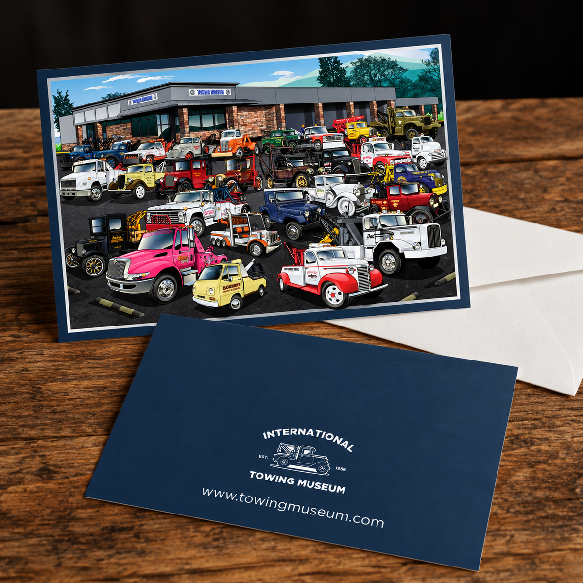 Cartooned Museum Greeting Card