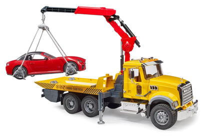 MACK Granite Tow-Truck w/ Bruder Roadster