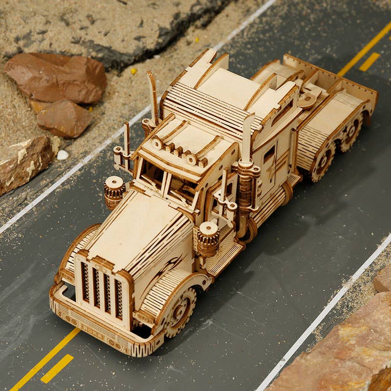 3D Laser Cut Wooden Puzzle: Truck