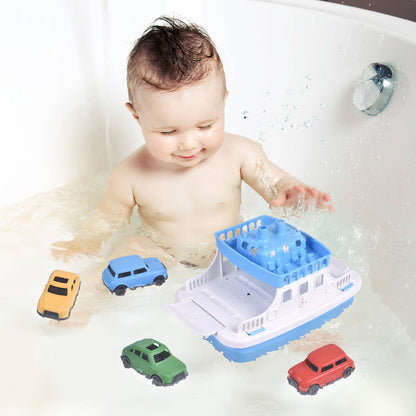 Toy Boat for Bath w/ 4 Cars