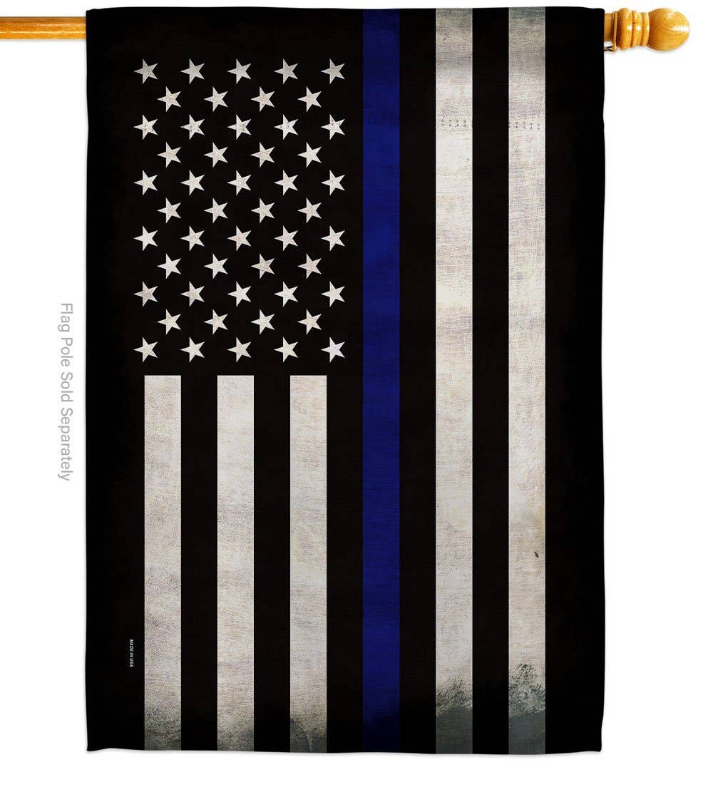 Thin Blue Line Police Flag