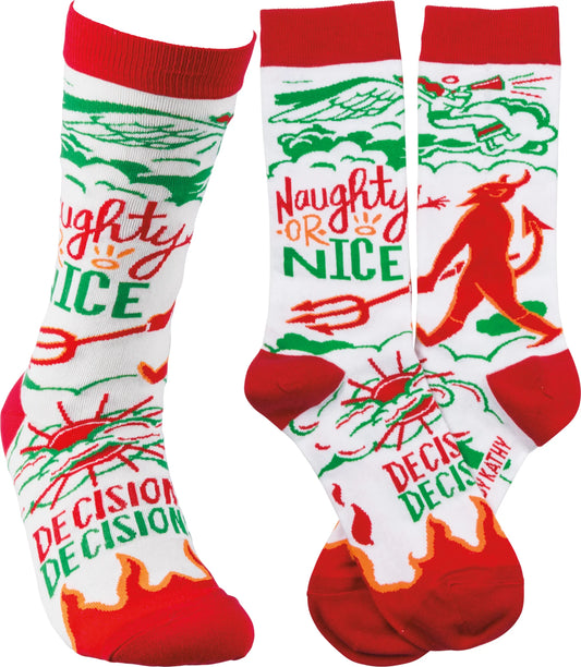 Naughty Nice Decisions Socks