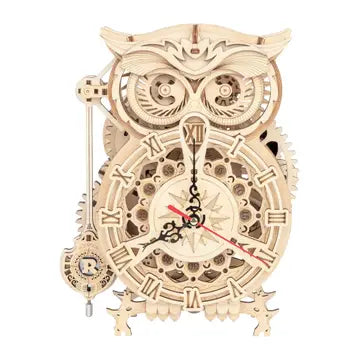 Wooden Puzzle: Owl Clock