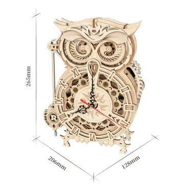 Wooden Puzzle: Owl Clock
