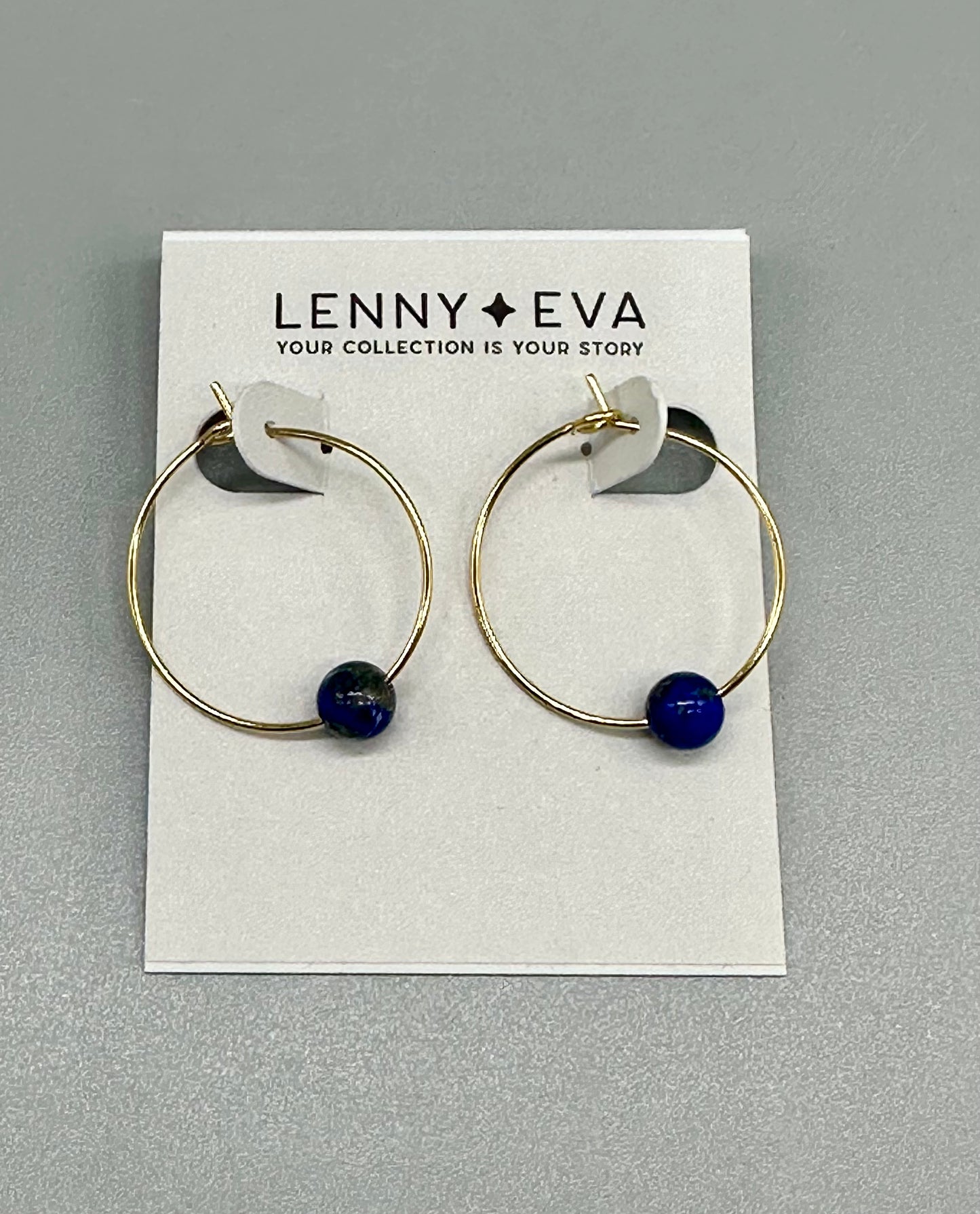 Symbolic Stones Earrings - Lapis Lazuli