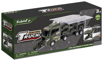12-In-1 Military Truck Toy Set