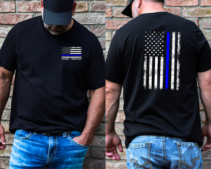 Police Blue Line Tee