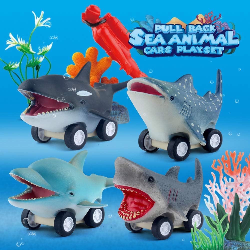 Sea Animal Pull Back Toy Cars