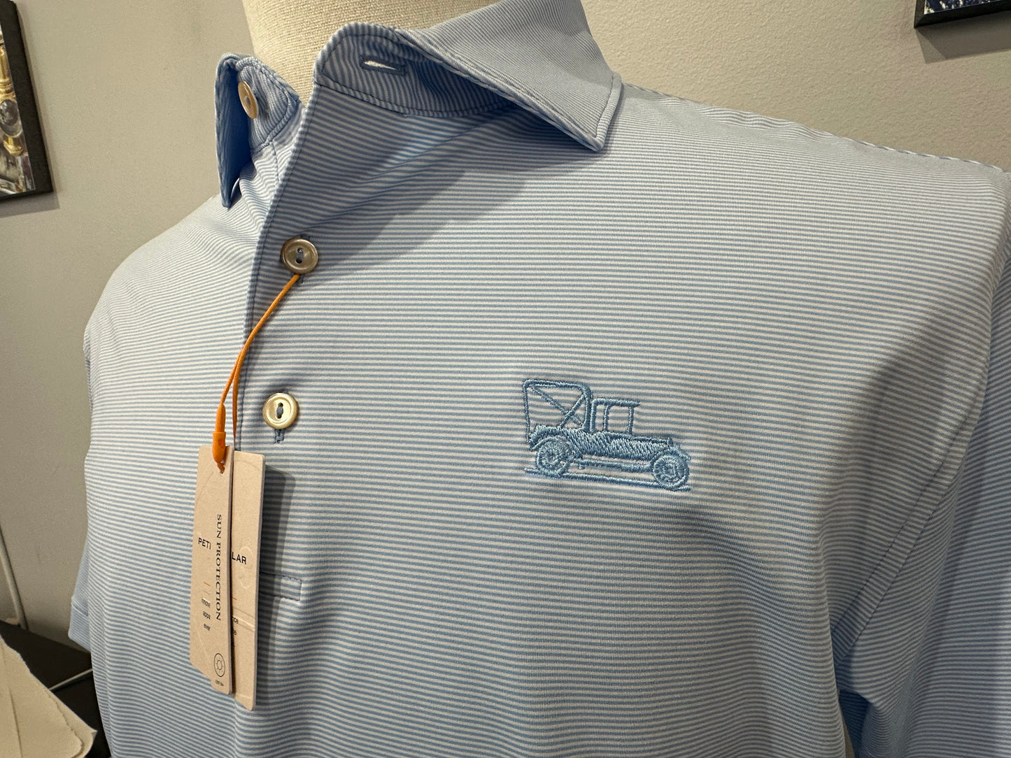 Museum Peter Millar Jubilee Stripe Performance Polo