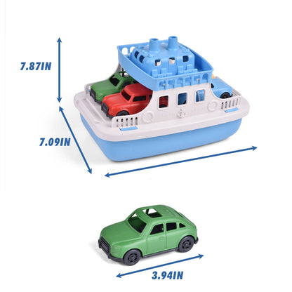 Toy Boat for Bath w/ 4 Cars