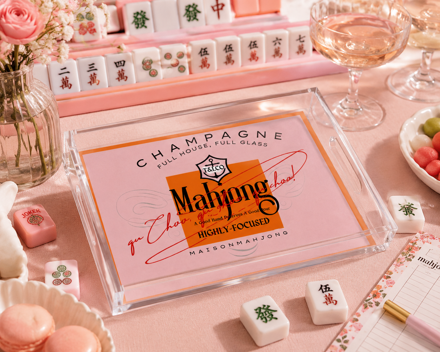 Mahjong Acrylic Tray – 12 X 12 Medium