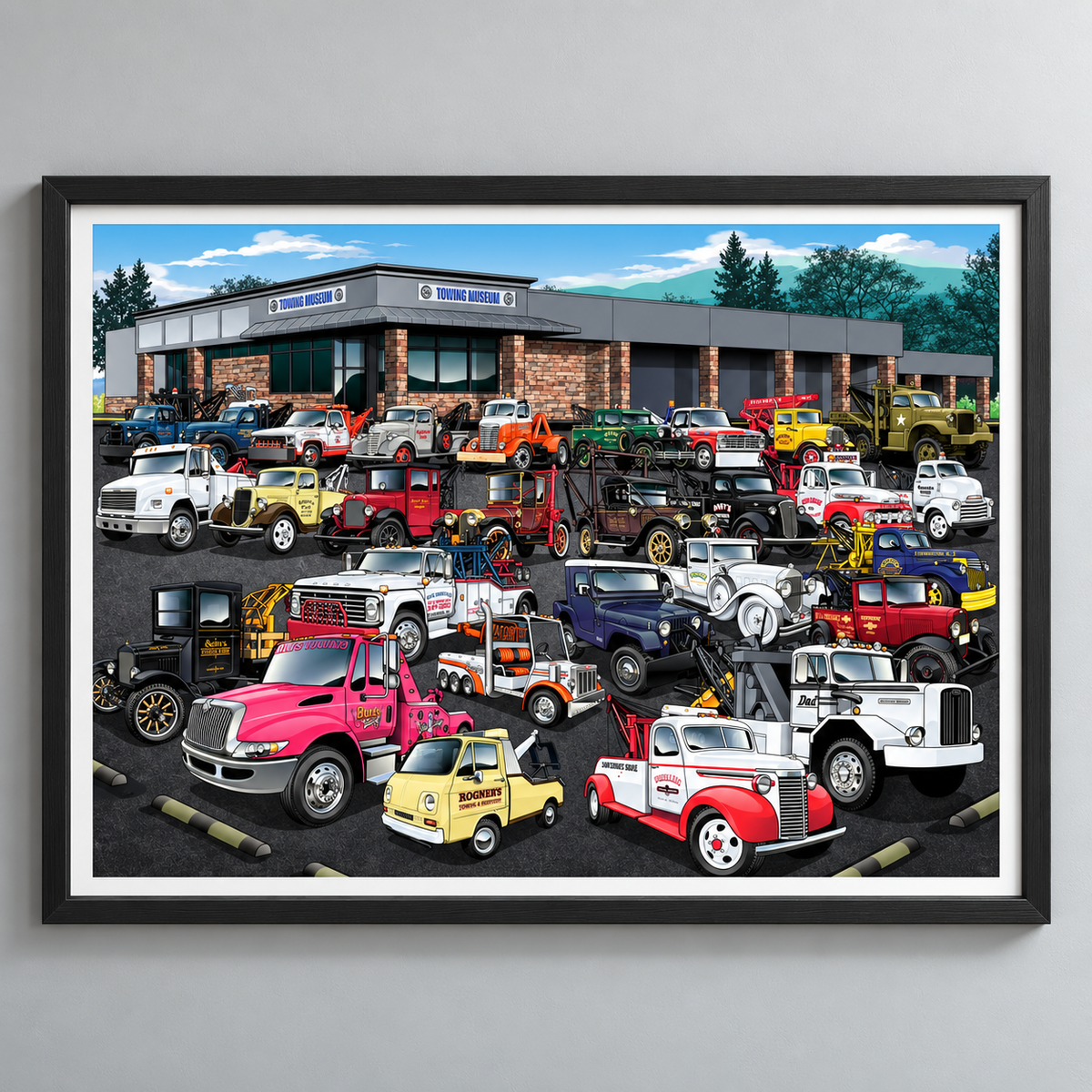 Cartooned Museum Poster Print