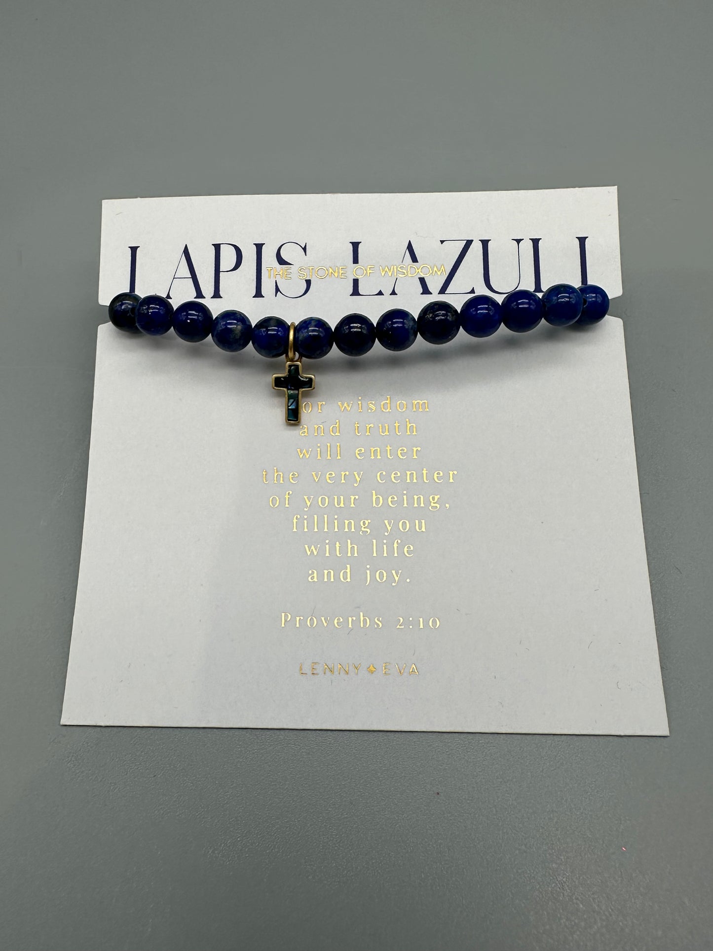 Lapis Lazuli Cross Bracelet