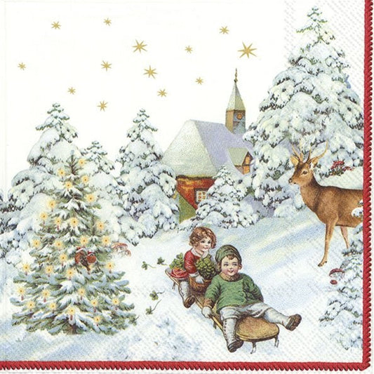 Christmas Snow Napkins