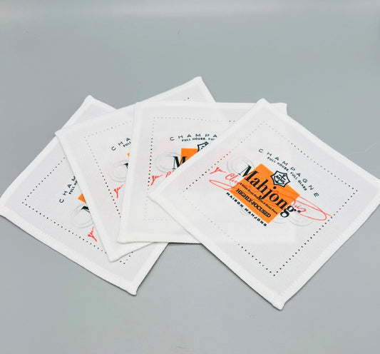 Mahjong Bubbly Linen Napkins