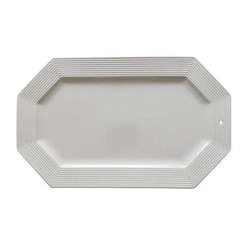 Octagonal Platter Pinstripes