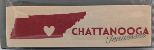 Wood Bookmark Chattanooga Heart