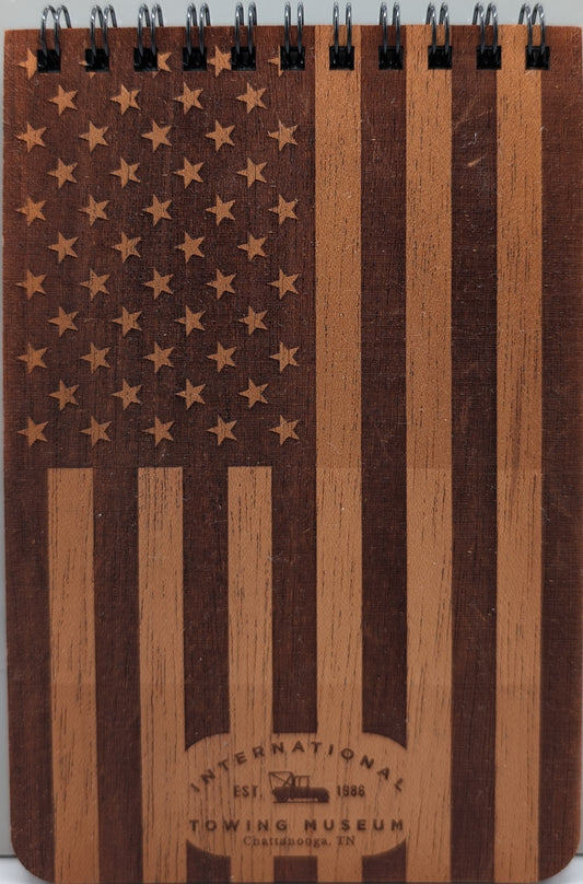 US Flag Engraved Notepad