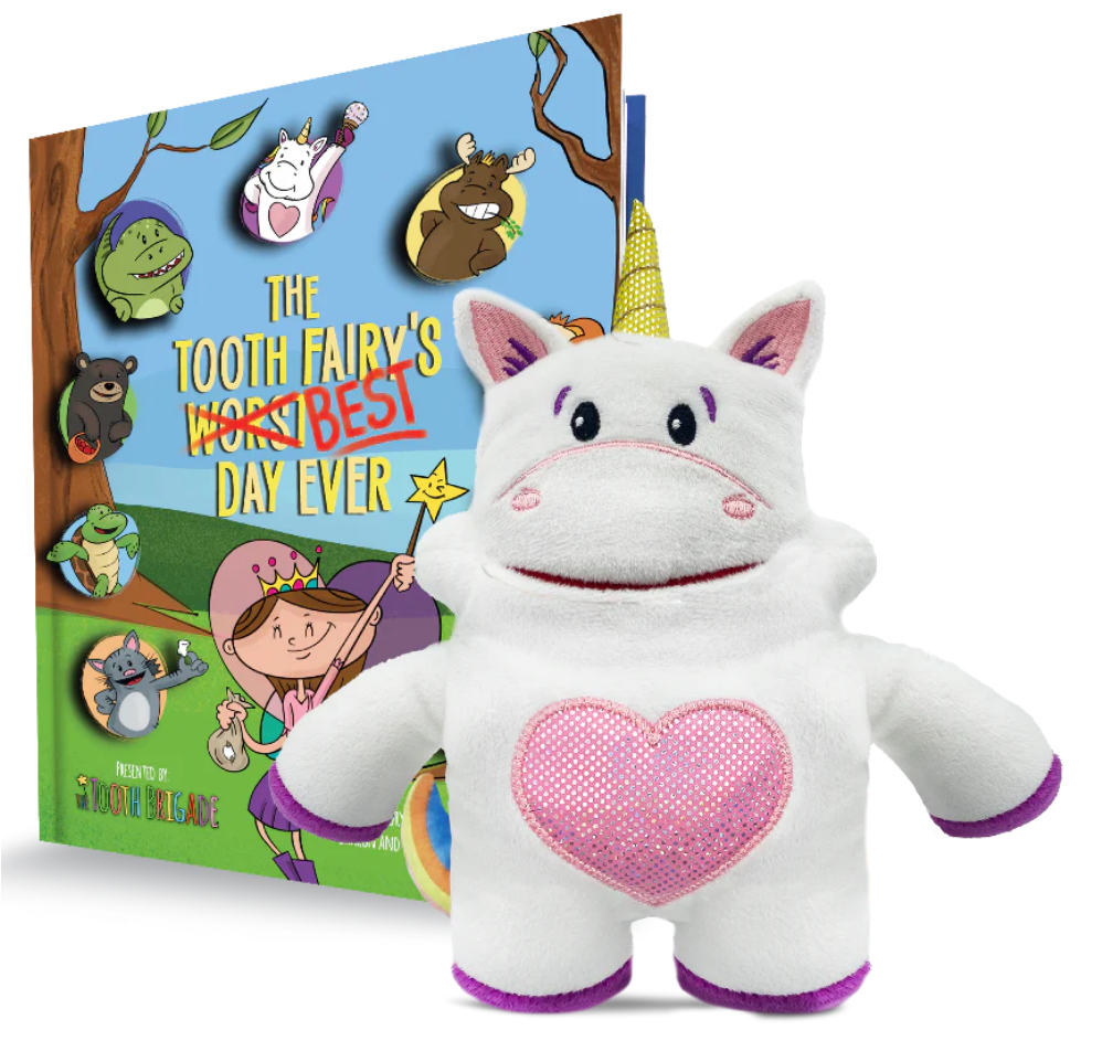 The Tooth Brigade Pillow and Tooth Fairy Book Gift Set