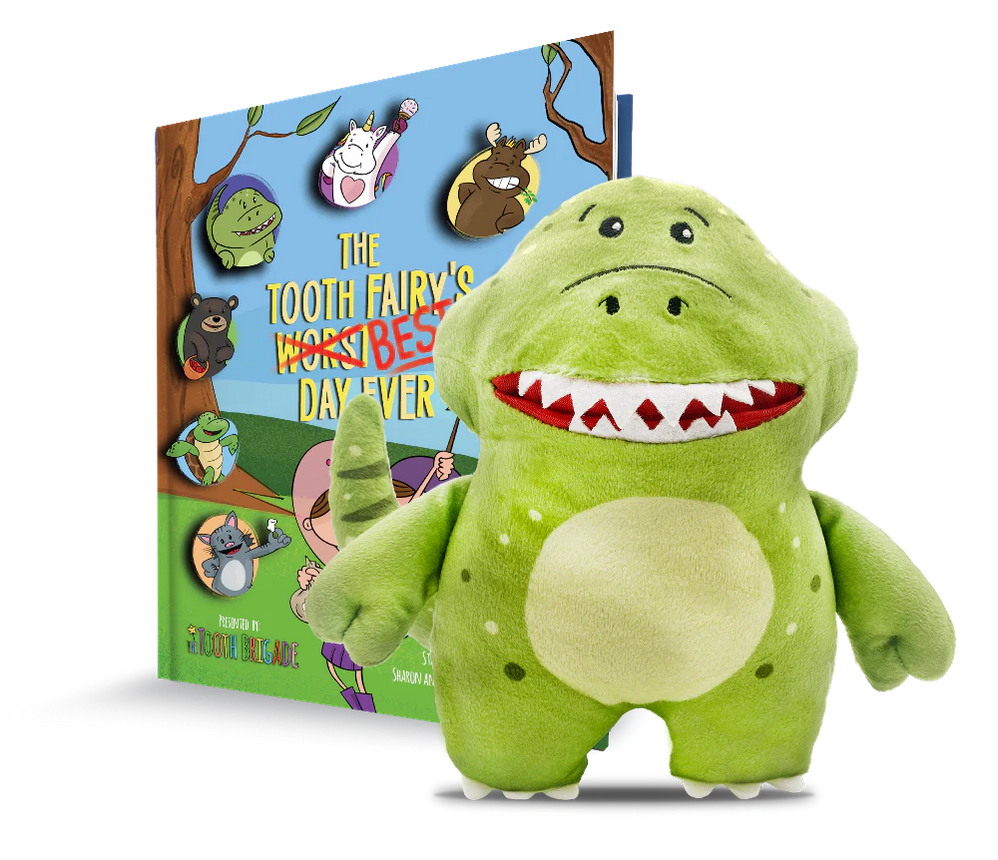 The Tooth Brigade Pillow and Tooth Fairy Book Gift Set