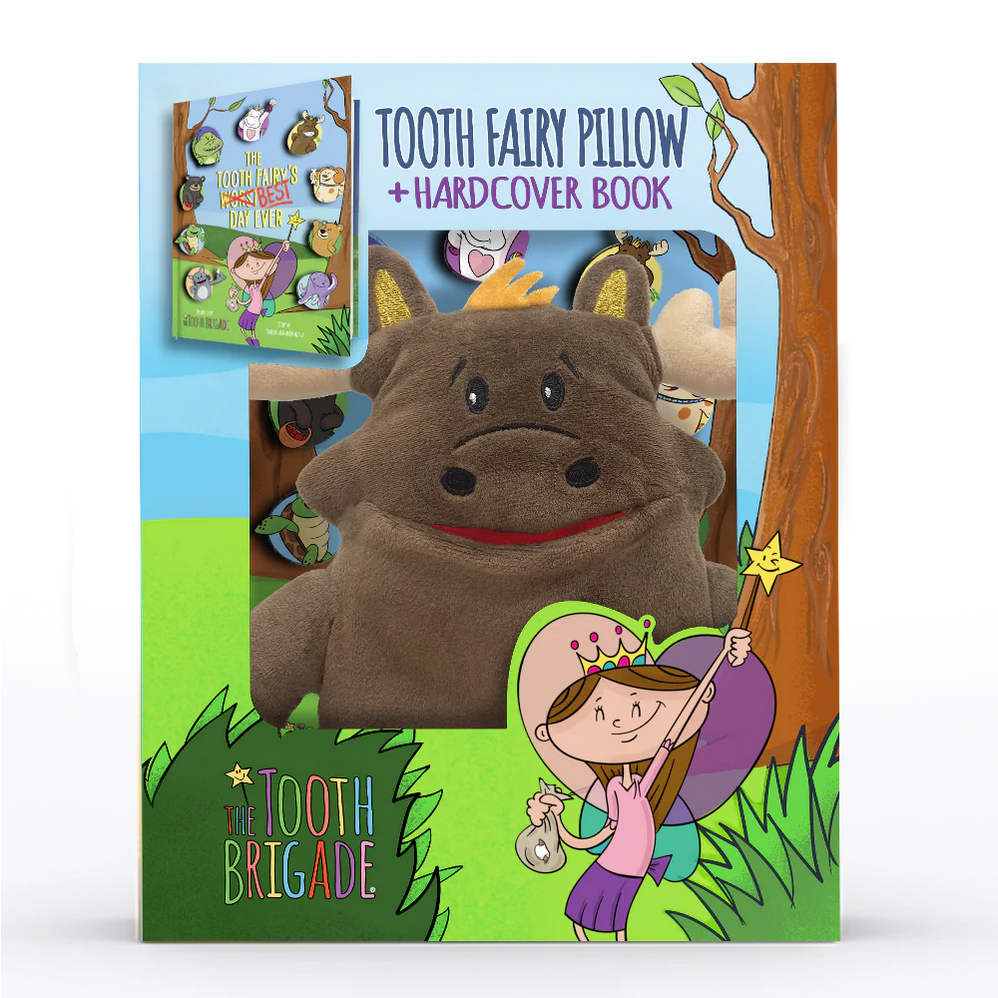 The Tooth Brigade Pillow and Tooth Fairy Book Gift Set