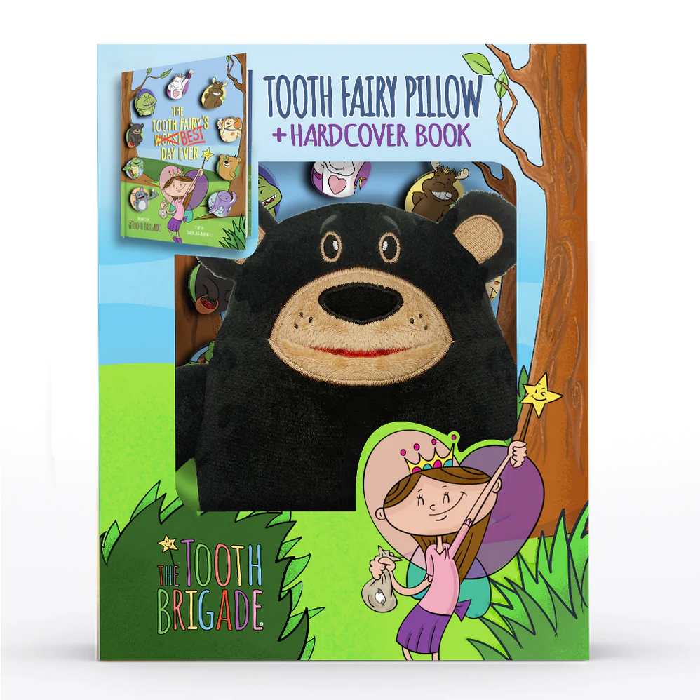 The Tooth Brigade Pillow and Tooth Fairy Book Gift Set