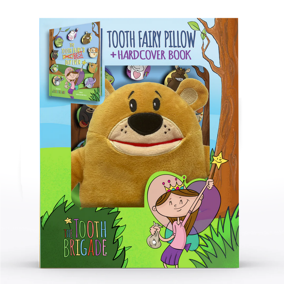 The Tooth Brigade Pillow and Tooth Fairy Book Gift Set