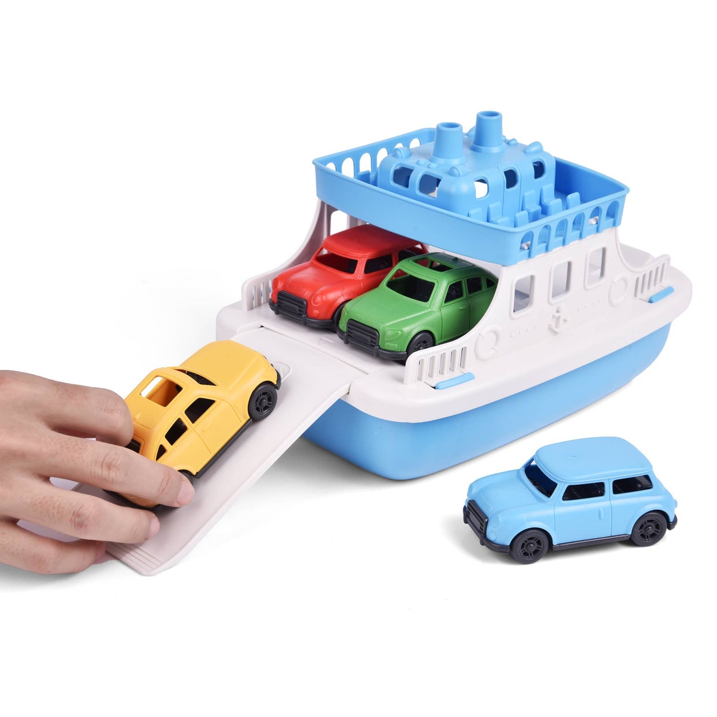 Toy Boat for Bath w/ 4 Cars