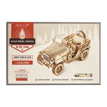 Wooden Puzzle: Army Jeep