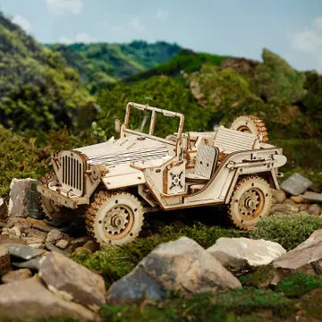 Wooden Puzzle: Army Jeep