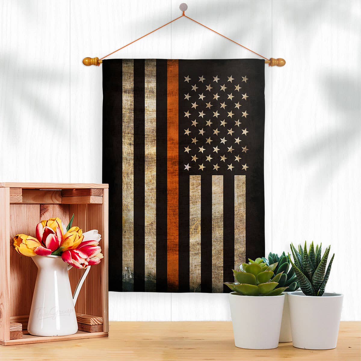 Thin Orange Line EMT Flag