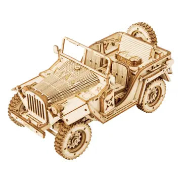 Wooden Puzzle: Army Jeep