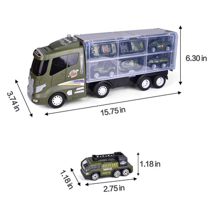 12-In-1 Military Truck Toy Set