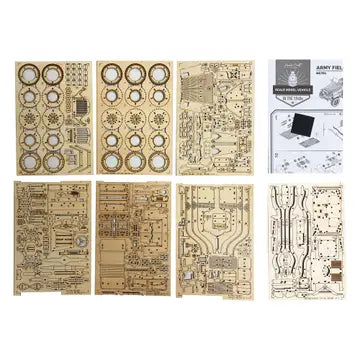 Wooden Puzzle: Army Jeep