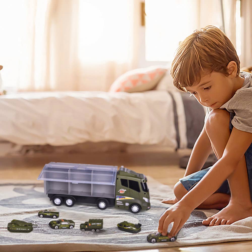 12-In-1 Military Truck Toy Set