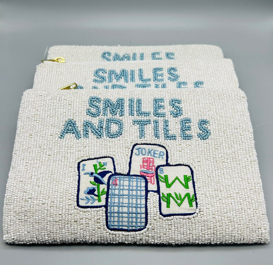 Mahjong Beaded Bag