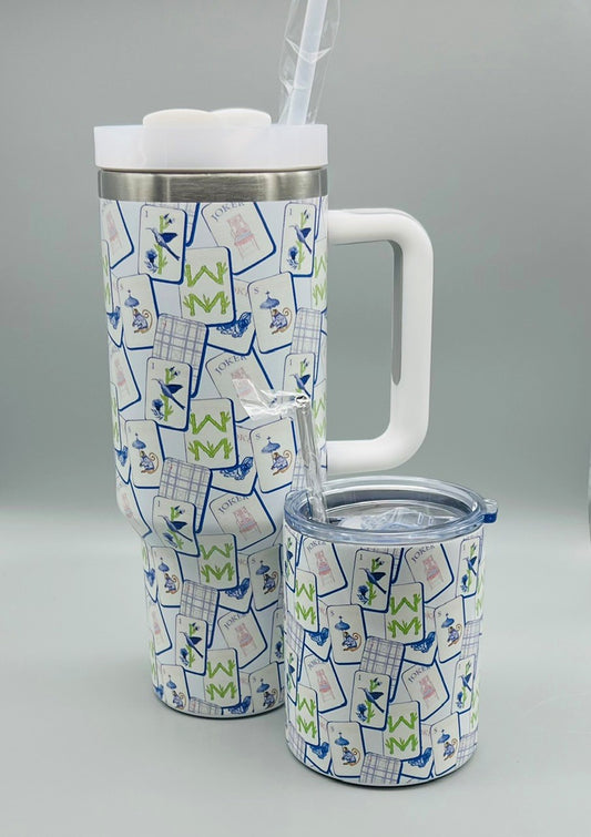 Mahjong Blue Drinkware