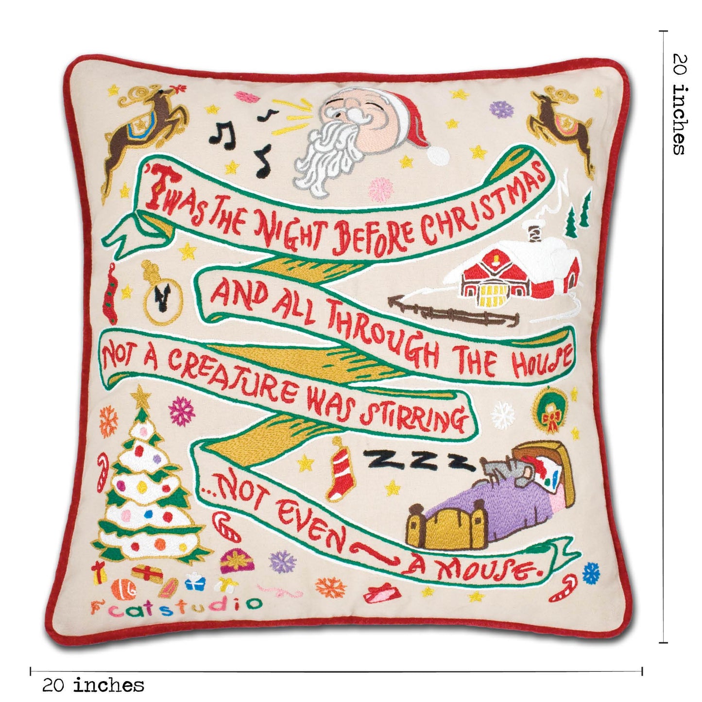 Night Before Christmas Pillow