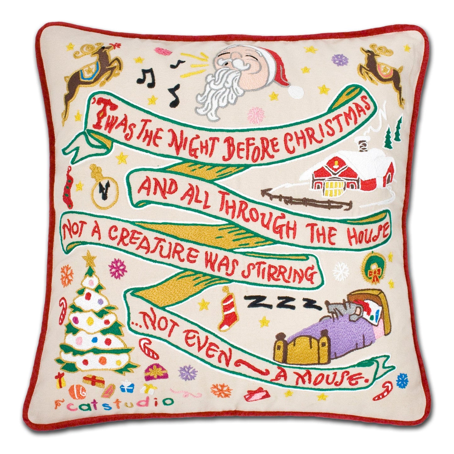 Night Before Christmas Pillow