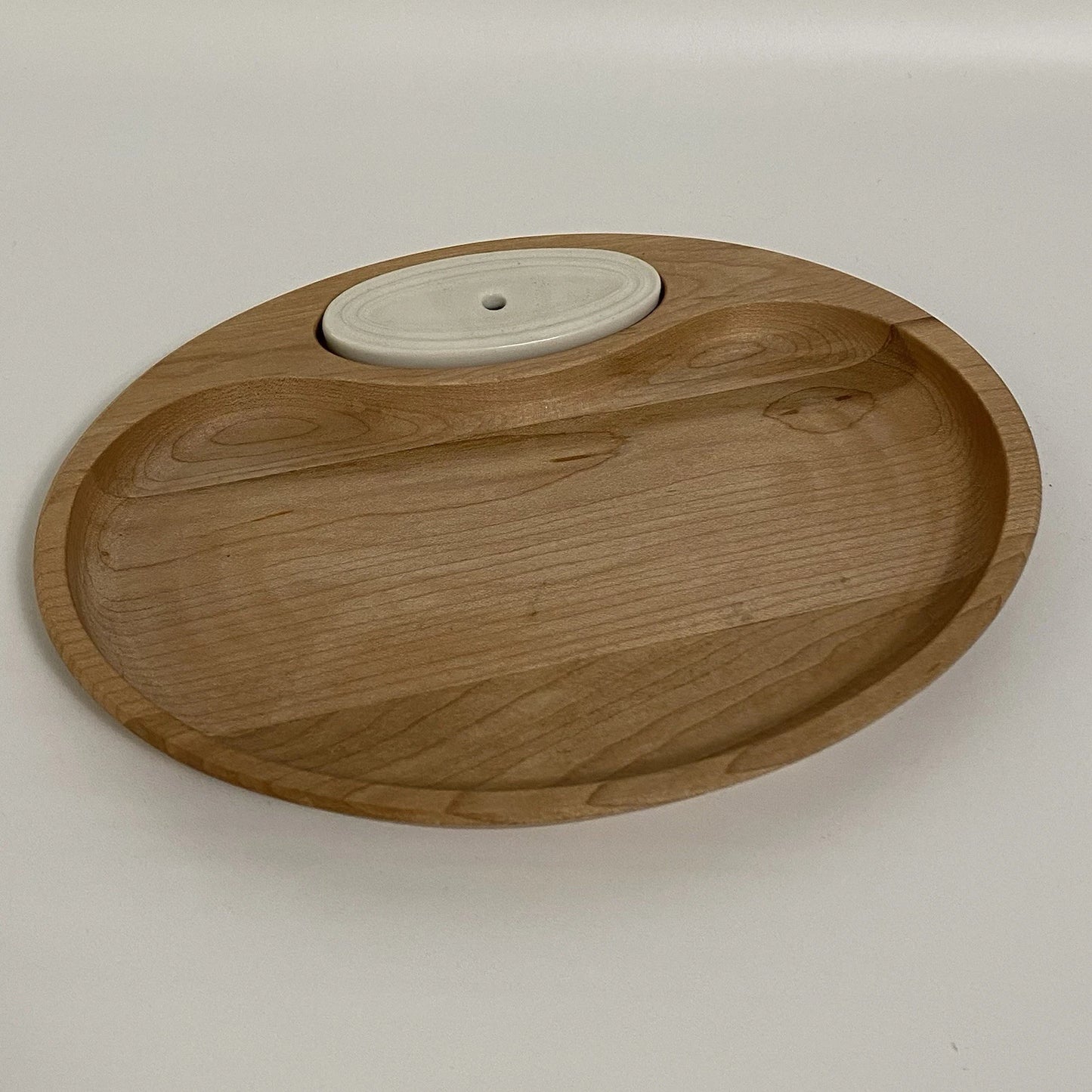 Maple Tidbit Dish Stripes