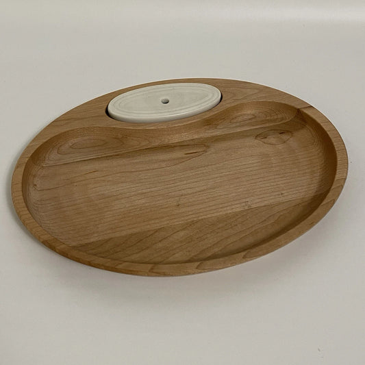 Maple Tidbit Dish Stripes