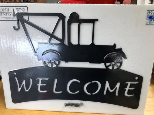 Classic Tow Truck Welcome Sign