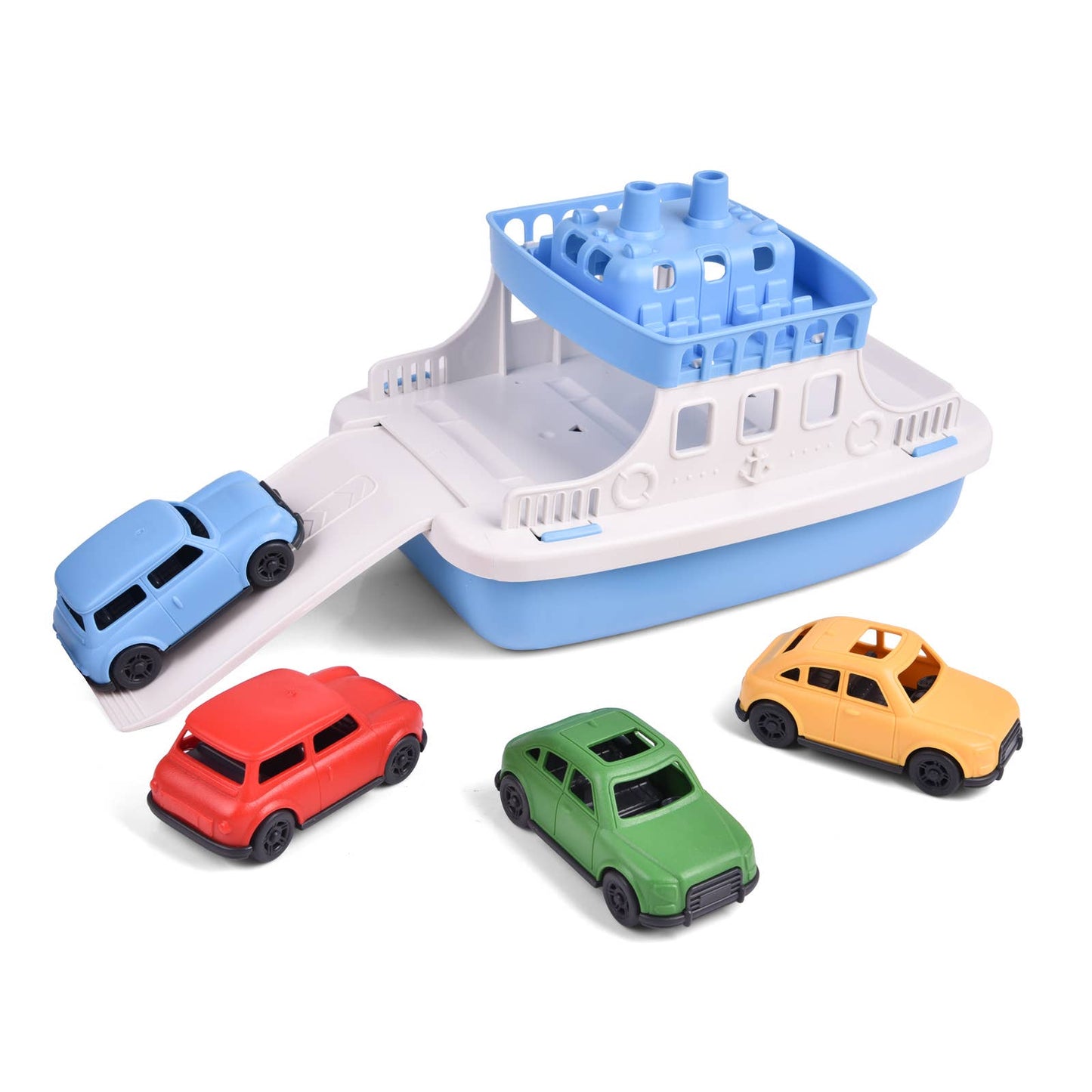 Toy Boat for Bath w/ 4 Cars